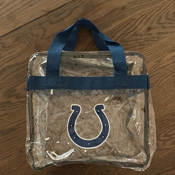 Colts Pro Shop Handbags - NFL Colts Clear Tote Bag With Zipper